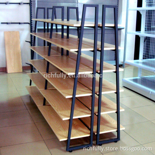 2016 new STEEL WOODEN SHELF for supermarket rack / store shelf